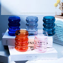 250ml Creative Ripple Glass Mug – Heat-Resistant Tumbler for Home