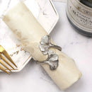 4PCS Leaf Metal Napkin Rings – Rose Gold, Silver, Gold Napkin Buckles for Weddings and Home Décor