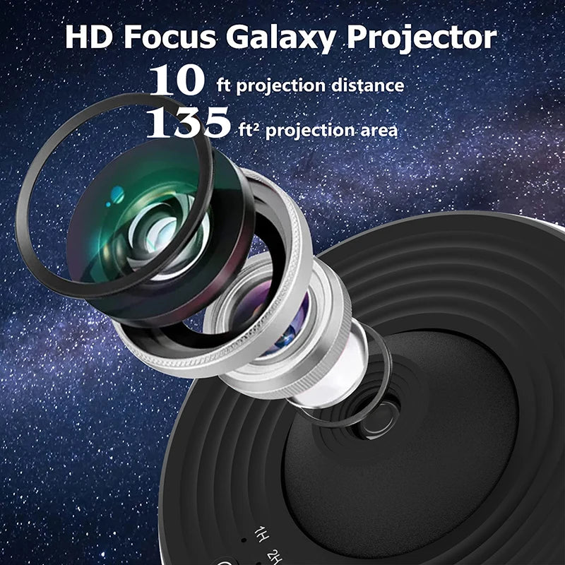 Night Light Galaxy Projector - 360° Rotating Starry Sky Planetarium Lamp