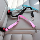 Adjustable Pet Car Seat Belt – Dog & Cat Safety Harness with Lead Clip for Vehicle Travel