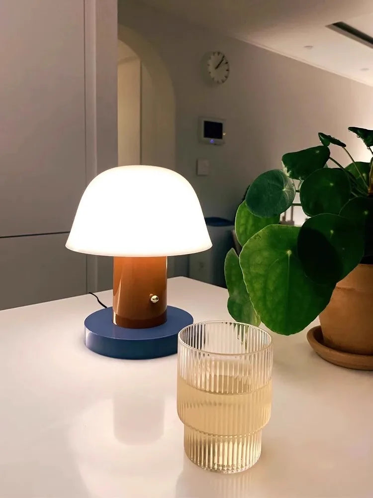 Cordless Mushroom Table Lamp – Rechargeable LED Night Light for Bedroom, Living Room and Outdoor Use