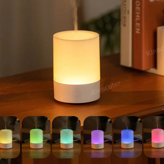 Desktop Mini Ultrasonic Aroma Diffuser and Air Humidifier with RGB Light