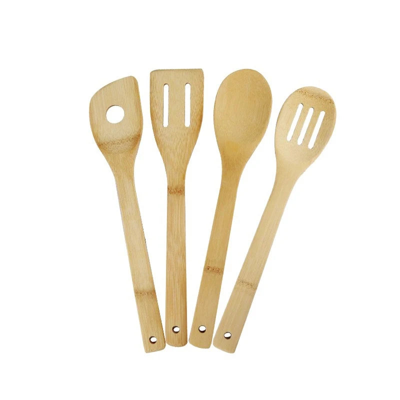 Natural Bamboo Kitchen Spatula Wooden Spoon – Eco-Friendly Cooking Utensil