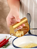 Rocker Style Stainless Steel Manual Garlic Crusher Press