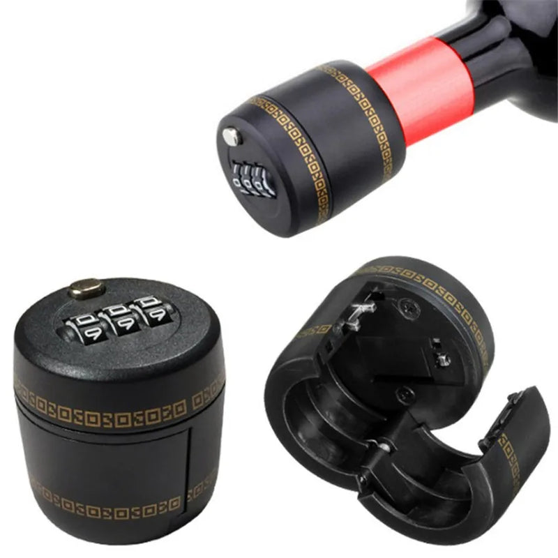 Wine Bottle Lid with Password Lock ABS+Zinc Alloy