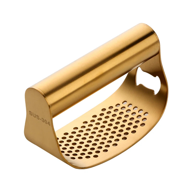 Rocker Style Stainless Steel Manual Garlic Crusher Press