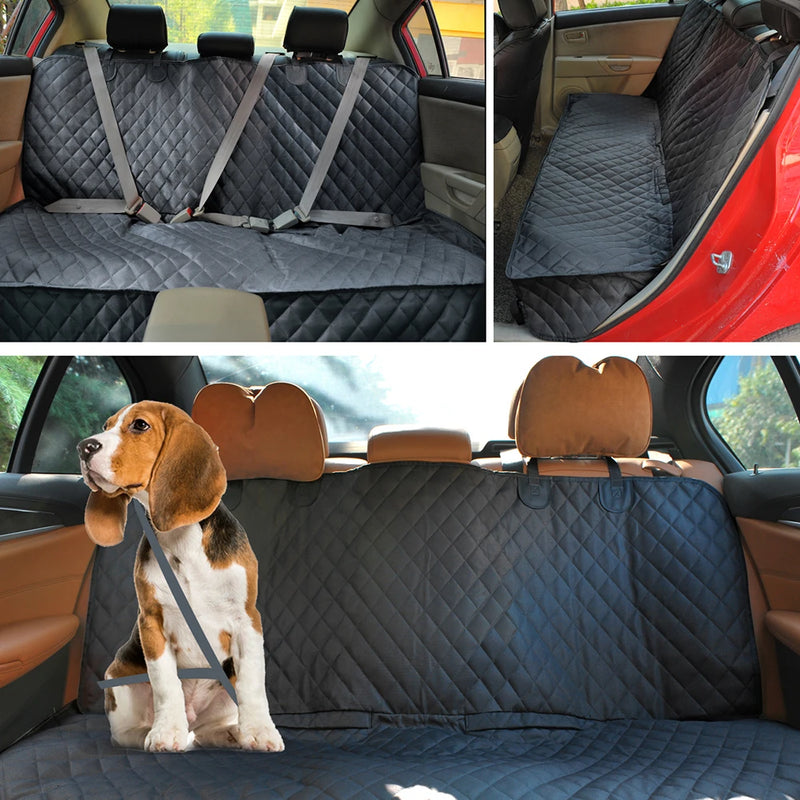Waterproof Dog Car Seat Cover – Pet Travel Carrier with Middle Seat Armrest Access