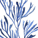 Navy Blue Coral Seaweed Wall Art | Prints for Bathroom, Living Room, Office & More