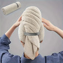 Large Solid Color Water Absorbent Hair Drying Towel - Microfiber Hair Wrap