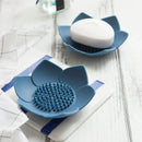 Lotus Shape Non-Slip Silicone Soap Tray – Bathroom Draining Soap Dish