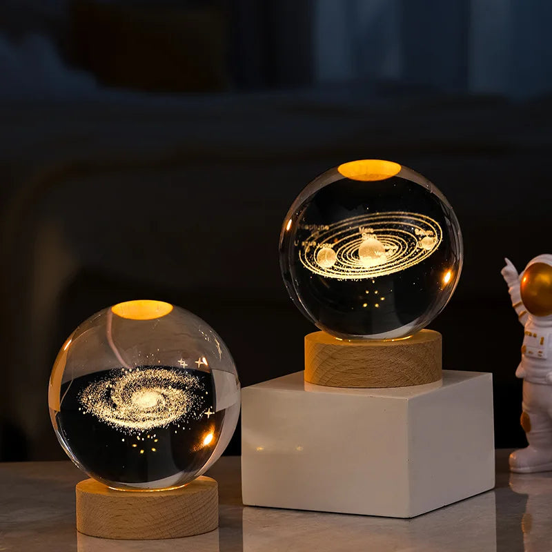 Milky Way Galaxy Crystal Ball LED Night Light