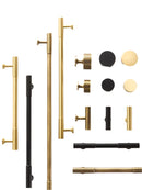 Nurlin Solid Brass Art Deco Kitchen Cabinet Knobs and Handles