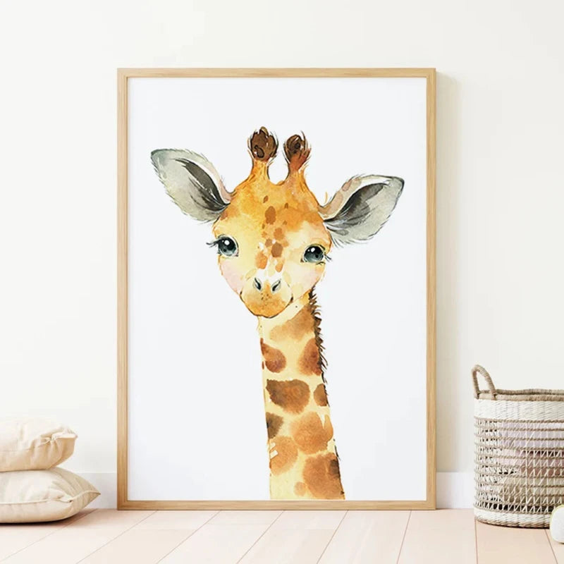 Safari Animal Nursery Wall Art – Set of 3 Jungle Prints for Baby Room & Kids’ Bedroom Decor