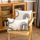 Nordic Grey White Tufted Pillow Cover – Moroccan Geometric Loop Cushion Slip for Home Decor
