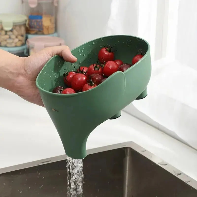 Elephant Drain Basket - Multi-purpose Kitchen Storage and Drain Basket for Fruits and Vegetables