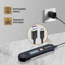 Waterproof, Rechargeable Digital Meat Thermometer with Foldable Probes