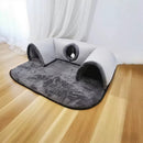 3-in-1 Cat Tunnel Play Mat Bed | Warm and Fluffy with Anti-Slip Base