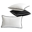 Decorative Square Pillow Cover with Piping for Sofa or Bed - Cushion Cover Only