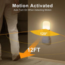 LED Motion Sensor Night Light - USB Rechargeable, Dimmable, Portable Lamp for Bedrooms & Hallways