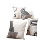 Nordic Grey White Tufted Pillow Cover – Moroccan Geometric Loop Cushion Slip for Home Decor
