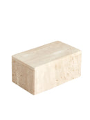 Travertine Storage Container – Marble Organizer Jar for Jewelry, Cotton Swabs, and Bath Salts