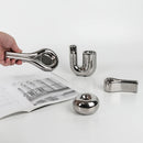 Luxury Electroplated Silver Ceramic Candlestick Holder – Modern Decorative Piece for Home and Office