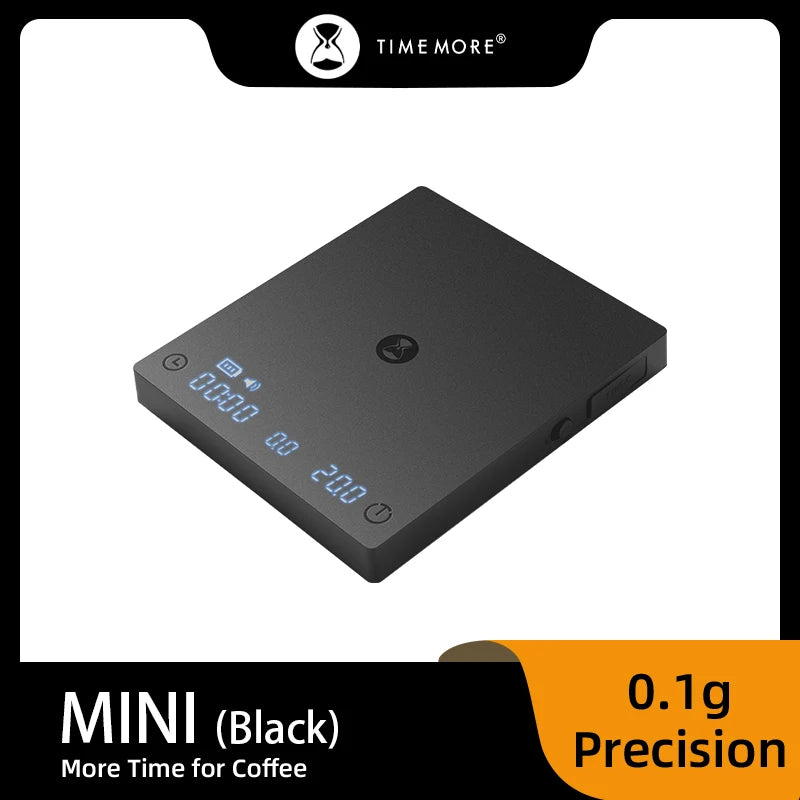 Black Mirror Mini Espresso Coffee Scale - Digital Kitchen Scale with Timer