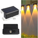 LED Solar Wall Lamp Outdoor Waterproof Solar-Powered Fence Light for Garden, Patio, Balcony & Stair