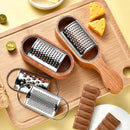 Stainless Steel Cheese Grater With Wooden Storage Box | Grate Parmesan, Chocolate, Nutmeg and More