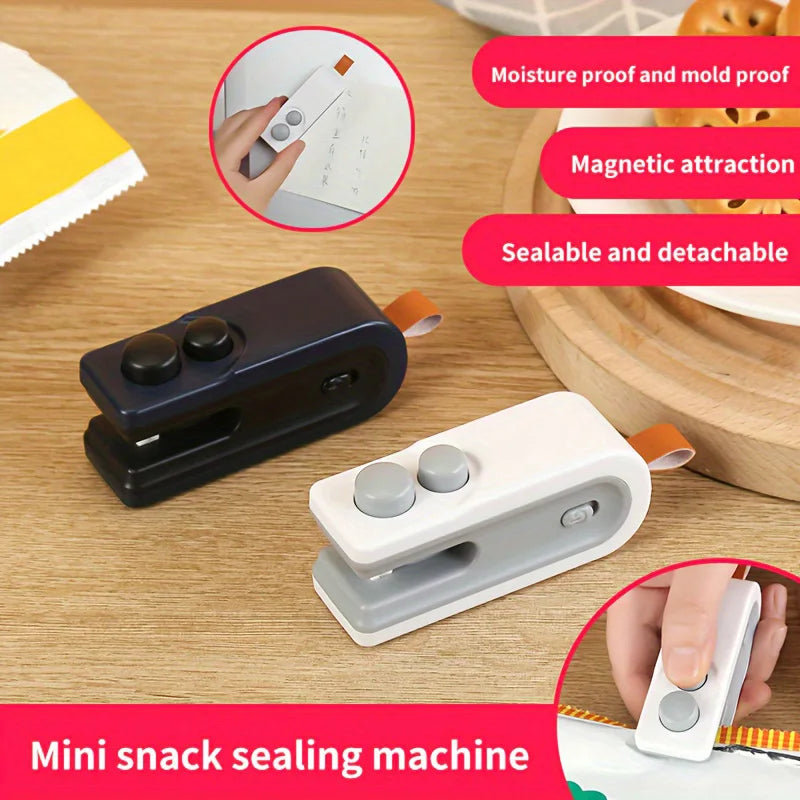 Food Bag Sealer | Portable Hand Press Vacuum Sealer for Home, Camping & Travel