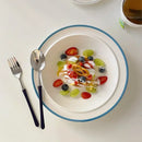 Retro Coil Ceramic Dish Set – Oval Fish Dish Ceramic Tableware for Home Decor and Dining