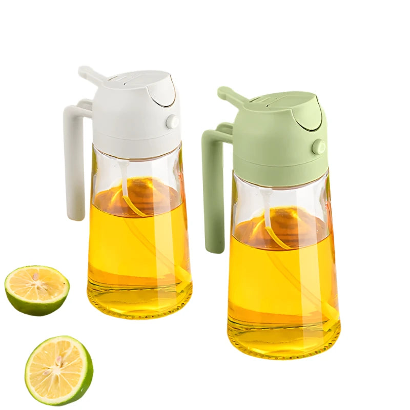 500ml 2-in-1 Oil Sprayer and Dispenser | BBQ, Air Frying, and Baking Kitchen Tool