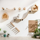 Wall-Mounted Cat Climbing Set with Sisal Scratching Posts