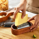 Stainless Steel Cheese Grater With Wooden Storage Box | Grate Parmesan, Chocolate, Nutmeg and More