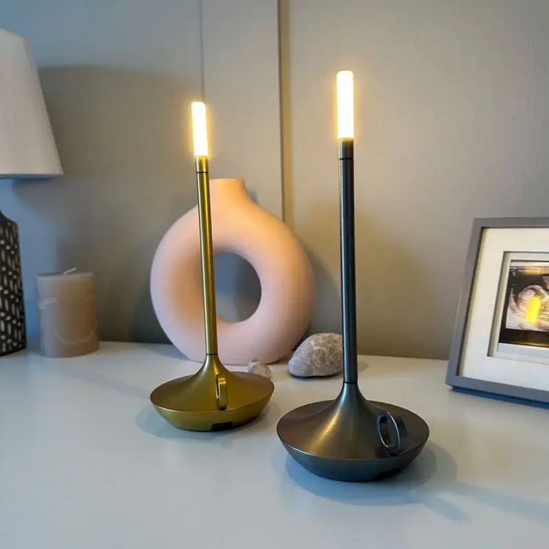 Modern Candle Lamp - Elegant USB-C Rechargeable Touch LED Night Light