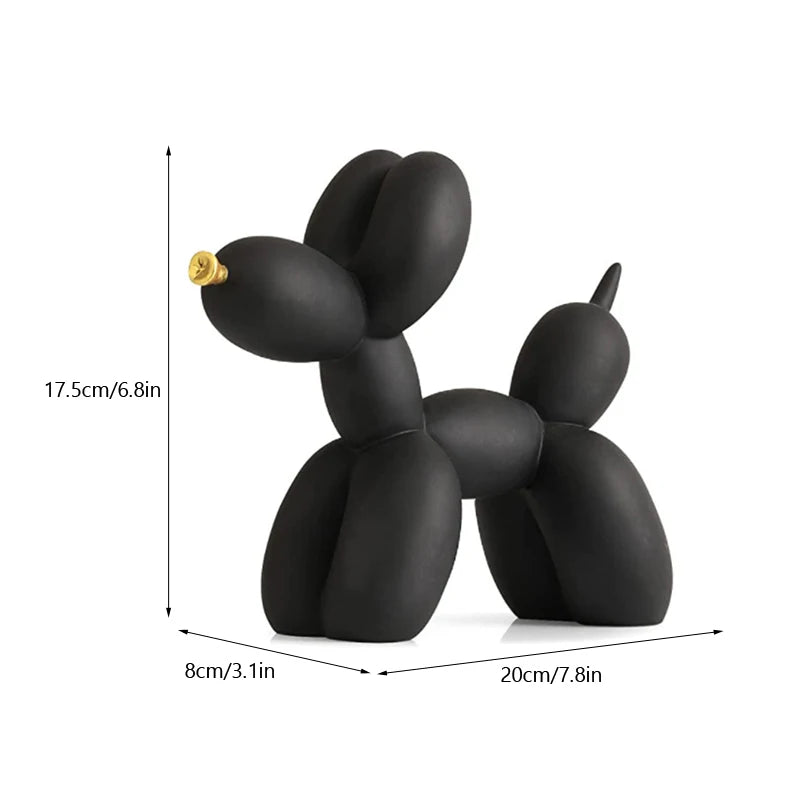 Nordic Balloon Dog Figurine – Modern Resin Home Décor for Living Room, Desk, Entryway & Gifts