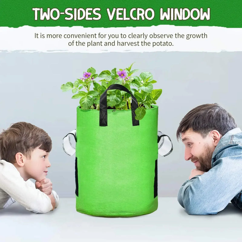 5/10 Gallon Nonwoven Fabric Grow Bags – Durable & Breathable Felt Plant Pots for Vegetables