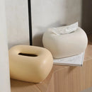 Matte Rounded-Corner Ceramic Tissue Box | Minimalist Desk and Table Decoration