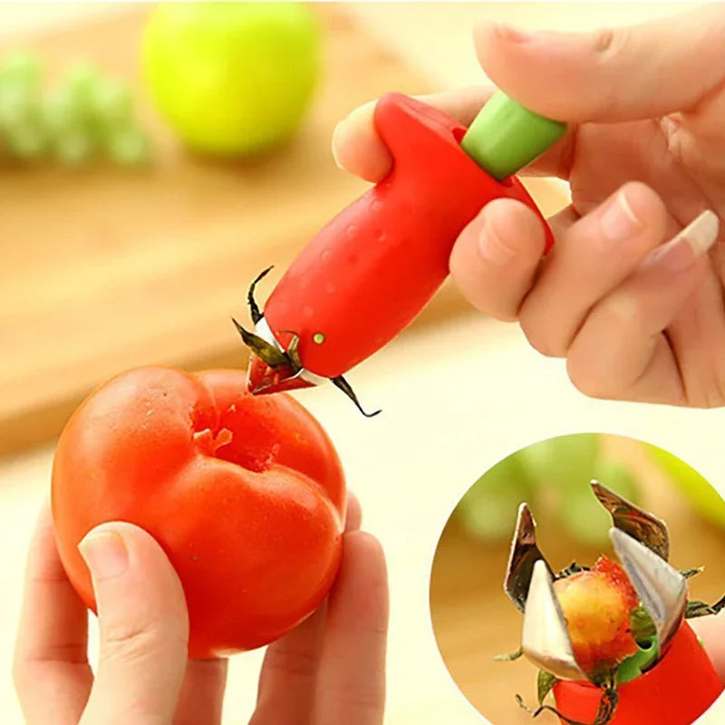Strawberry Slicer & Huller - Stainless Steel Cutter for Fruits and Vegetables