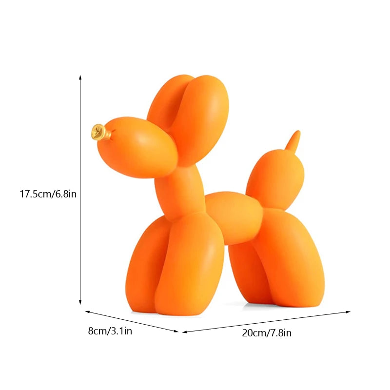 Nordic Balloon Dog Figurine – Modern Resin Home Décor for Living Room, Desk, Entryway & Gifts
