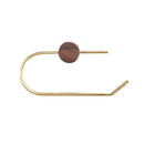 Modern Nordic Brass and Wood Toilet Paper Holder