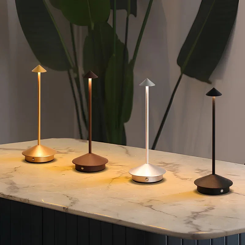 Type-C Rechargeable Table Lamp - Modern Touch LED Pina Table Lamp