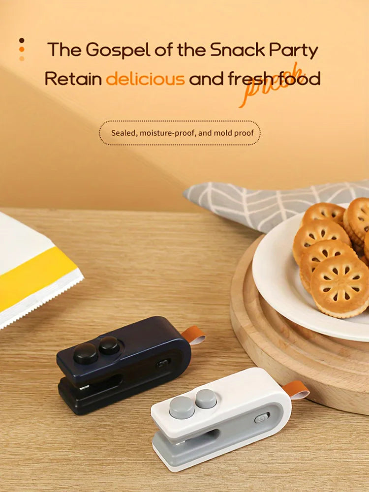 Food Bag Sealer | Portable Hand Press Vacuum Sealer for Home, Camping & Travel