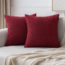 Corduroy Throw Pillow Covers – Soft Textured Cushion Covers for Couch, Sofa or bed