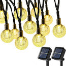 50 or 100 Crackle Effect Ball String Lights | Solar, Outdoor, Waterproof