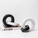 Modern Abstract Marble Interlocking Ring | Decor for home or office