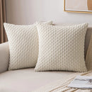 Corduroy Throw Pillow Covers – Soft Textured Cushion Covers for Couch, Sofa or bed