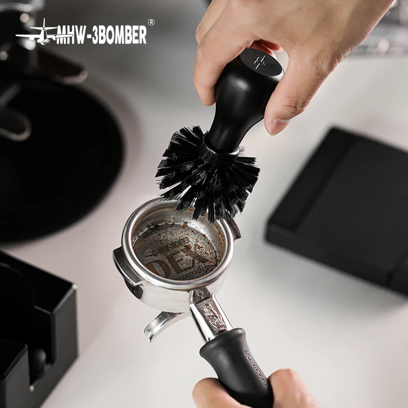 MHW-3BOMBER ABS Coffee Filter Cleaning Brush for 51-58mm Portafilter Basket – Home Barista Tool