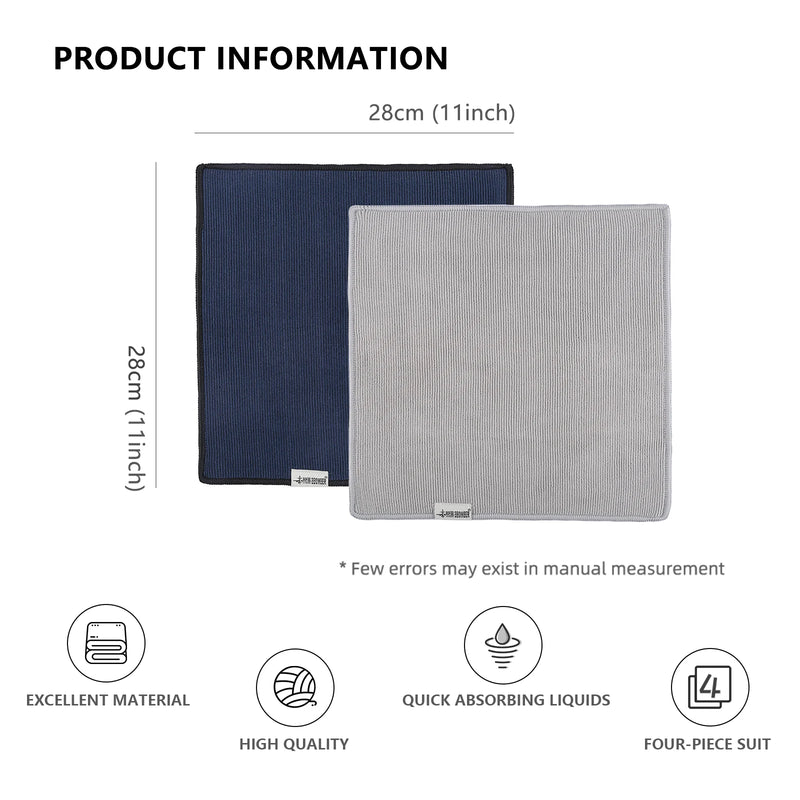 MHW-3BOMBER Coffee Bar Square Towels – Barista Cleaning Cloths for Espresso Maker Accessories