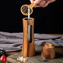 Premium Wooden Salt and Pepper Grinder Set with Base